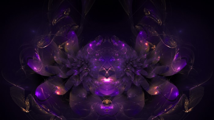 Purple and gold fractal art