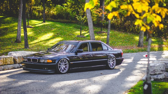 4K BMW Sedan on Road