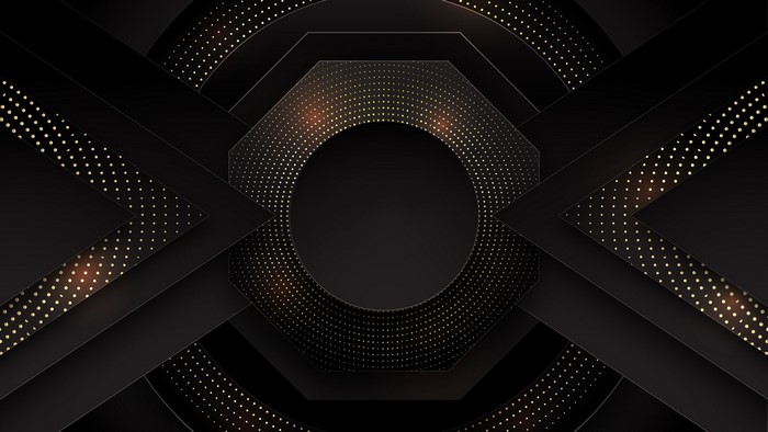 Black and gold abstract geometric pattern