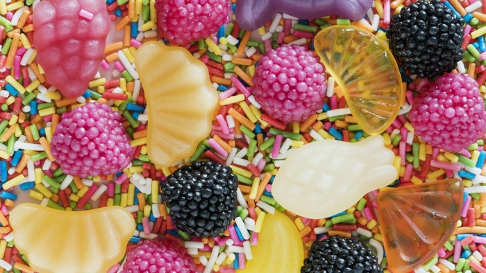 Assorted Gummy Candies and Sprinkles