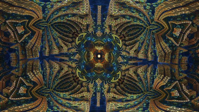 Kaleidoscope fractal abstract art