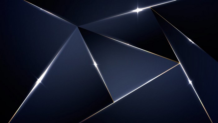 Dark Blue and Gold Geometric Abstract