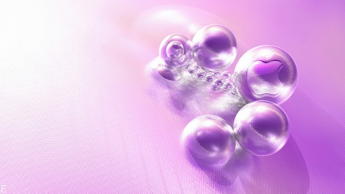 Apple Logo in Bubbles