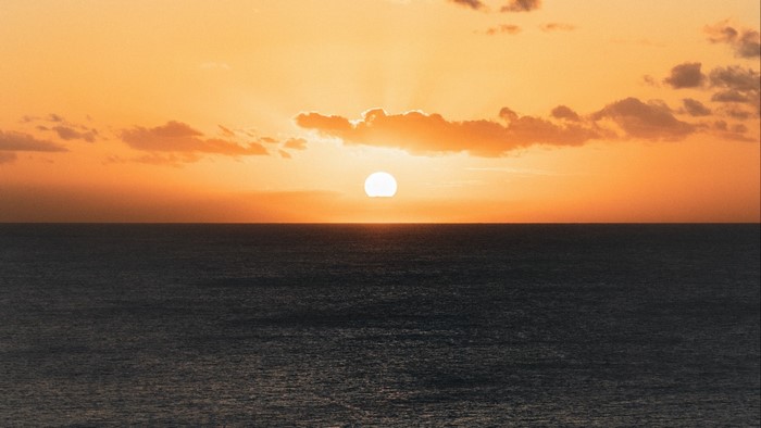 Sunset over the ocean
