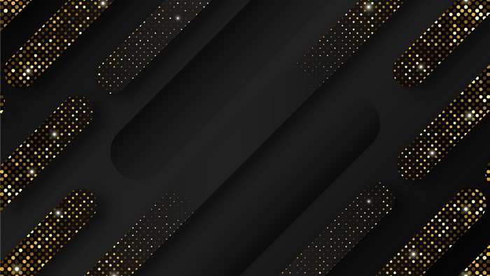 Black and gold abstract geometric background