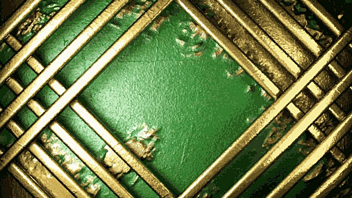 4K Metal Texture with Green Background