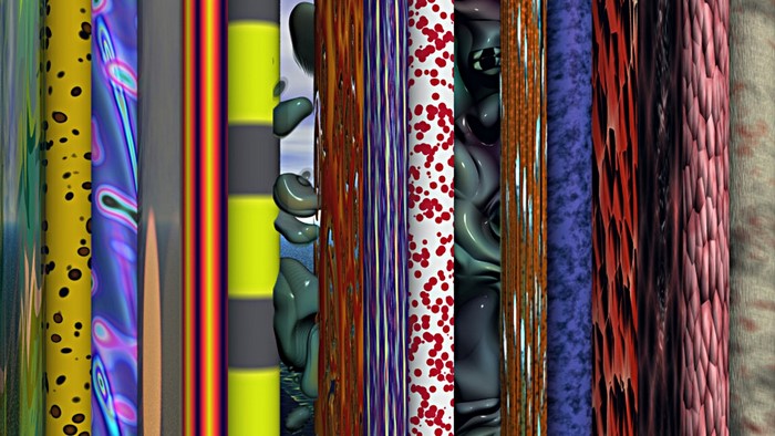 Abstract 3D rendered vertical stripes