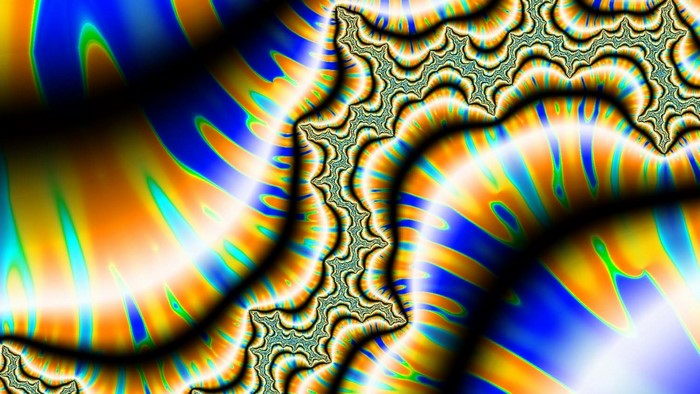 Abstract fractal with vibrant colors