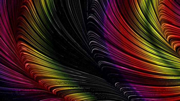 Rainbow abstract fractal lines
