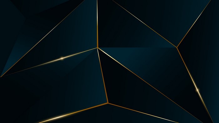 Dark blue and gold abstract geometric background