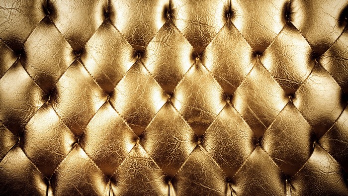 Golden Tufted Leather Texture 4K