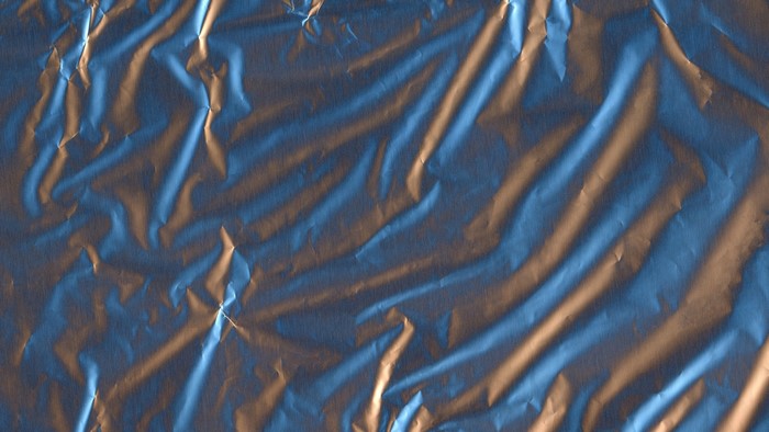 Crumpled metallic paper texture