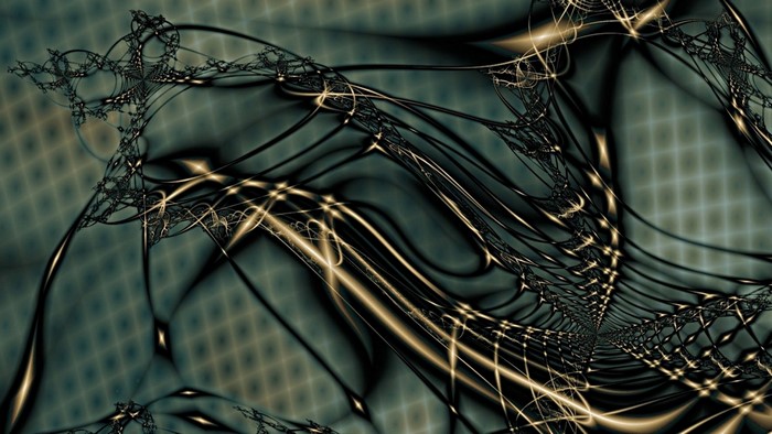 Abstract fractal art with glowing lines