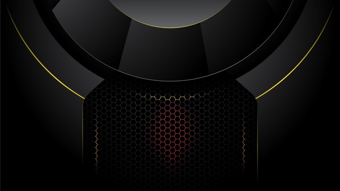 Abstract Black and Gold Geometric Design