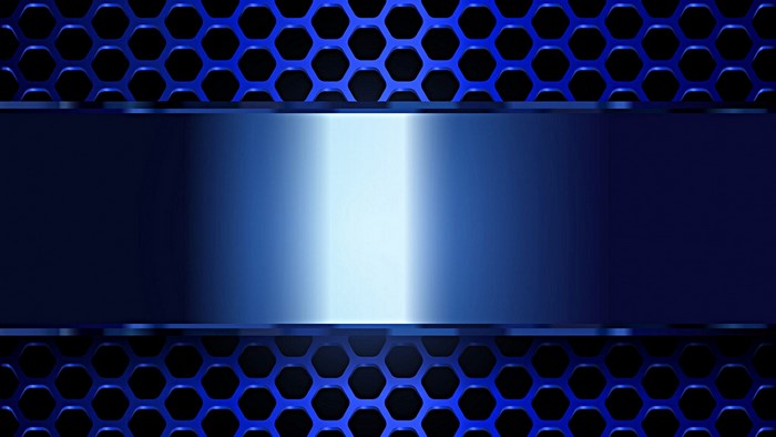 4K Blue Hexagonal Metal Texture