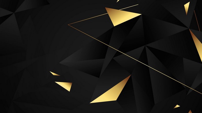 Black and gold abstract geometric background
