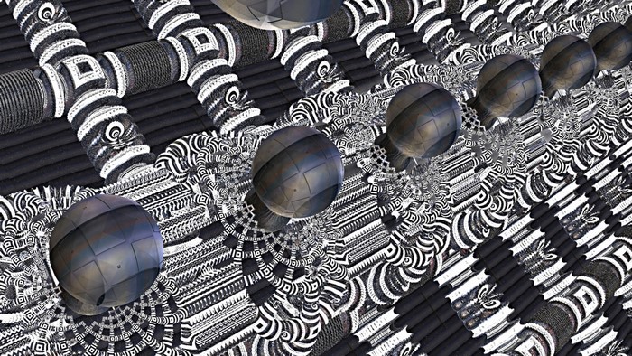 3D fractal abstraction with spheres