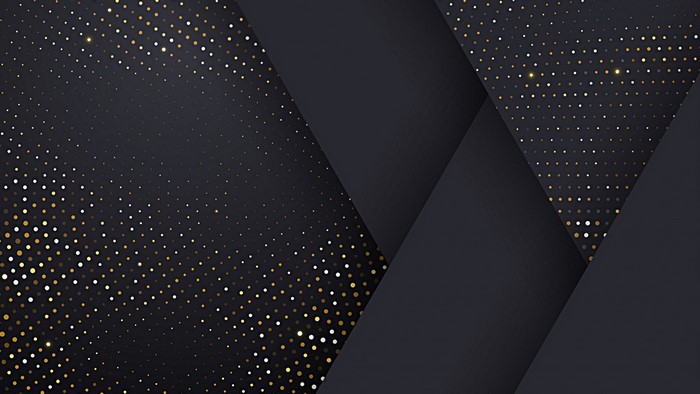 Dark Abstract Background with Gold and White Dots