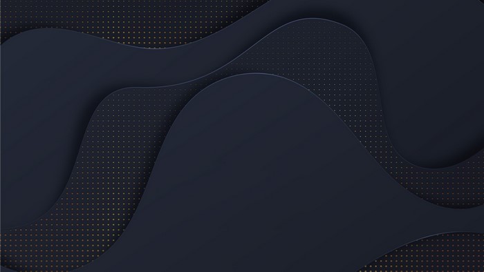 Dark Abstract Waves with Gold Dots
