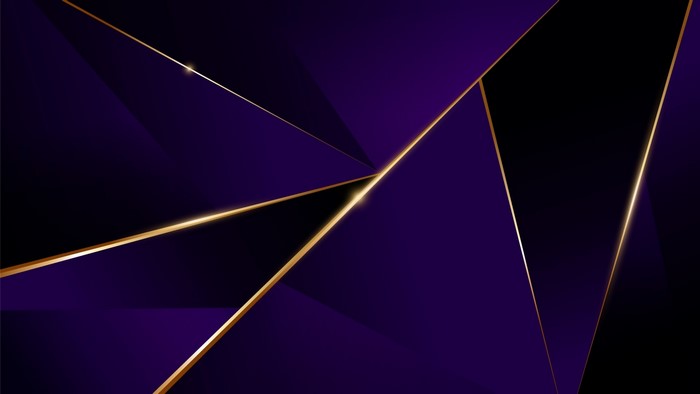 Abstract Geometric Purple and Gold Background