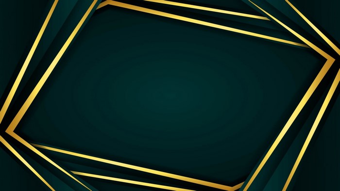 Abstract Dark Teal and Gold Geometric Design