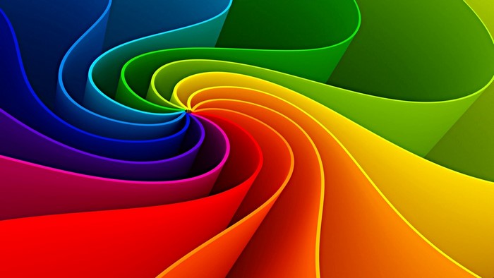 Abstract rainbow swirl pattern