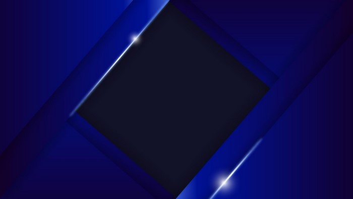 Abstract blue geometric shapes with light reflections
