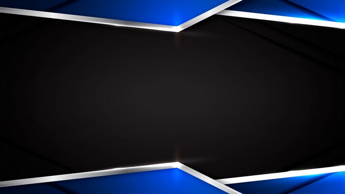 Abstract Blue and Black Geometric Design