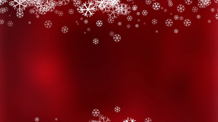 4K Snowflakes on Red Background