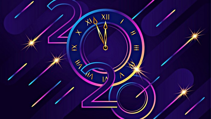 Happy New Year 2020 Clock