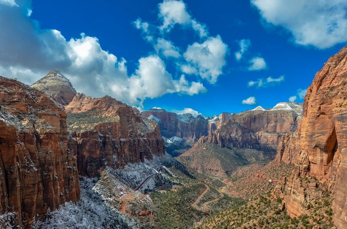 Clouds, Canyon Overlook Trail, Zion National Park, 4K, USA, Utah