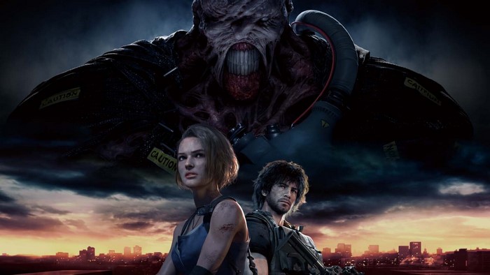 Nemesis and characters from Resident Evil 3