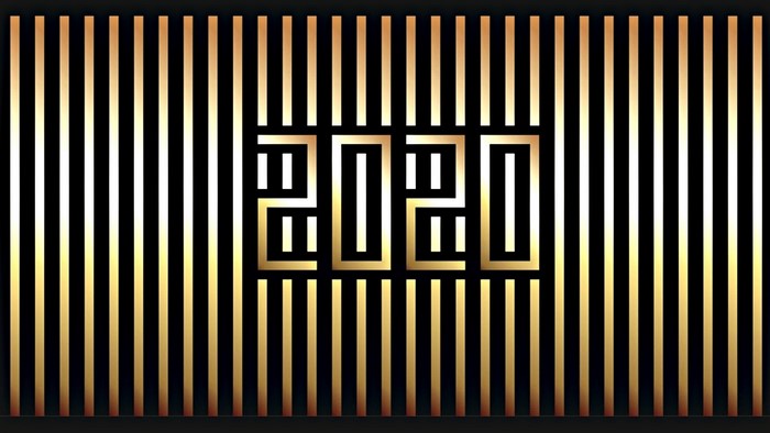 2020 New Year Gold Stripes