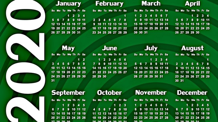 2020 Calendar