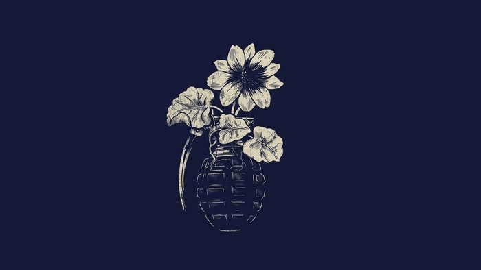 Grenade with flowers