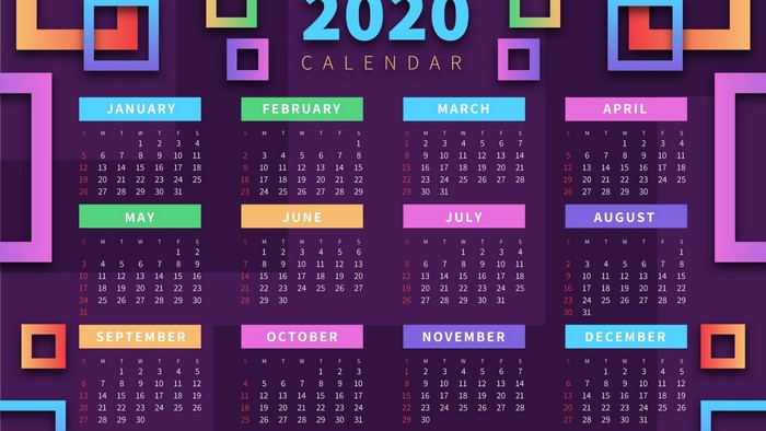 2020 Calendar