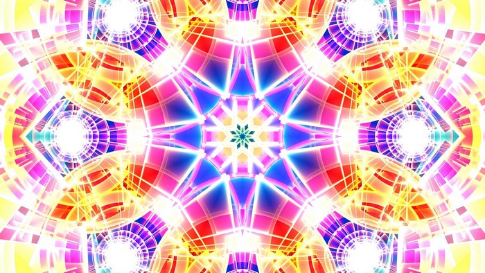 Abstract Kaleidoscope with Geometric Patterns