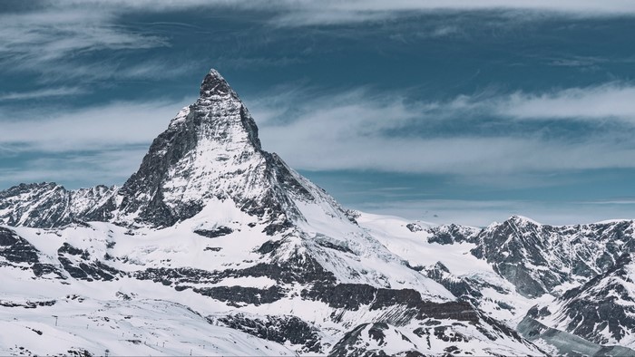 The Matterhorn mountain in the Swiss Alps