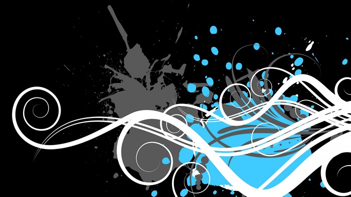 4K Abstract Swirls and Splatters Pattern