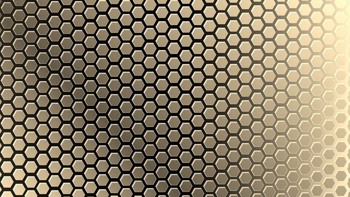 Metallic Hexagonal Grid Texture