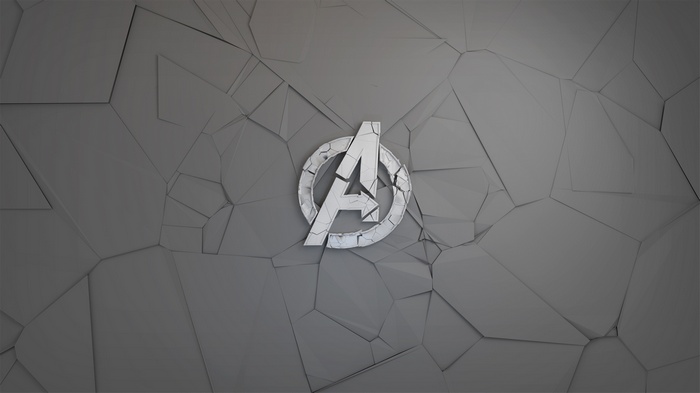 Avengers Logo on Cracked Surface