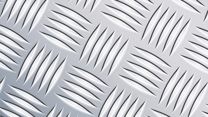 Metal texture with diamond plate pattern