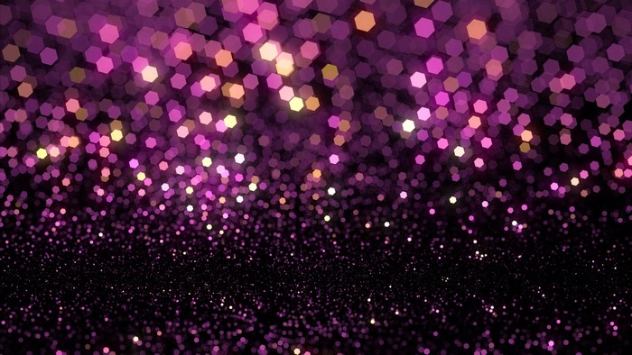 Purple and gold glitter bokeh
