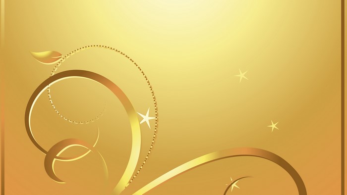 Golden Swirls and Stars Pattern