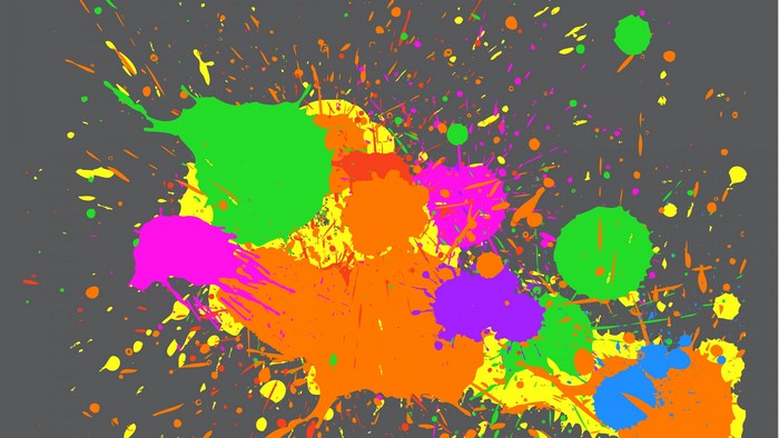 4K Paint Splatter Abstract Art