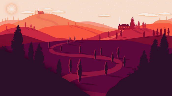 4K, Summer, Red, Italy, Silhouette, Sunset, Tuscany, Landscape
