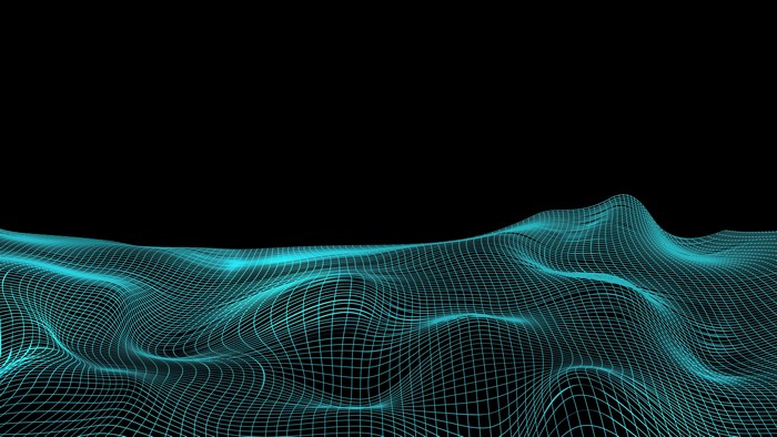 4K Abstract Wireframe Landscape