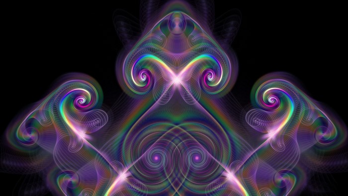 Abstract fractal art with swirling colors