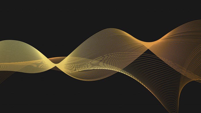4K Abstract Golden Waves