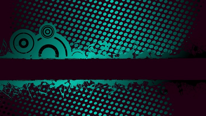 4K Abstract Halftone Circles and Grunge